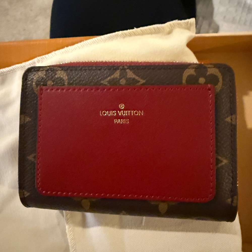 Louis Vuitton Monogram Wallet in Red and Brown